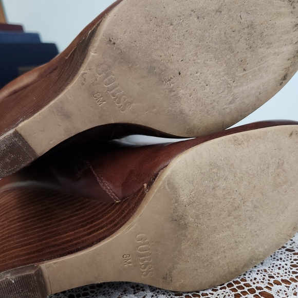 GUESS Tereza Wedge Heeled Leather Boot - Picture 14 of 16